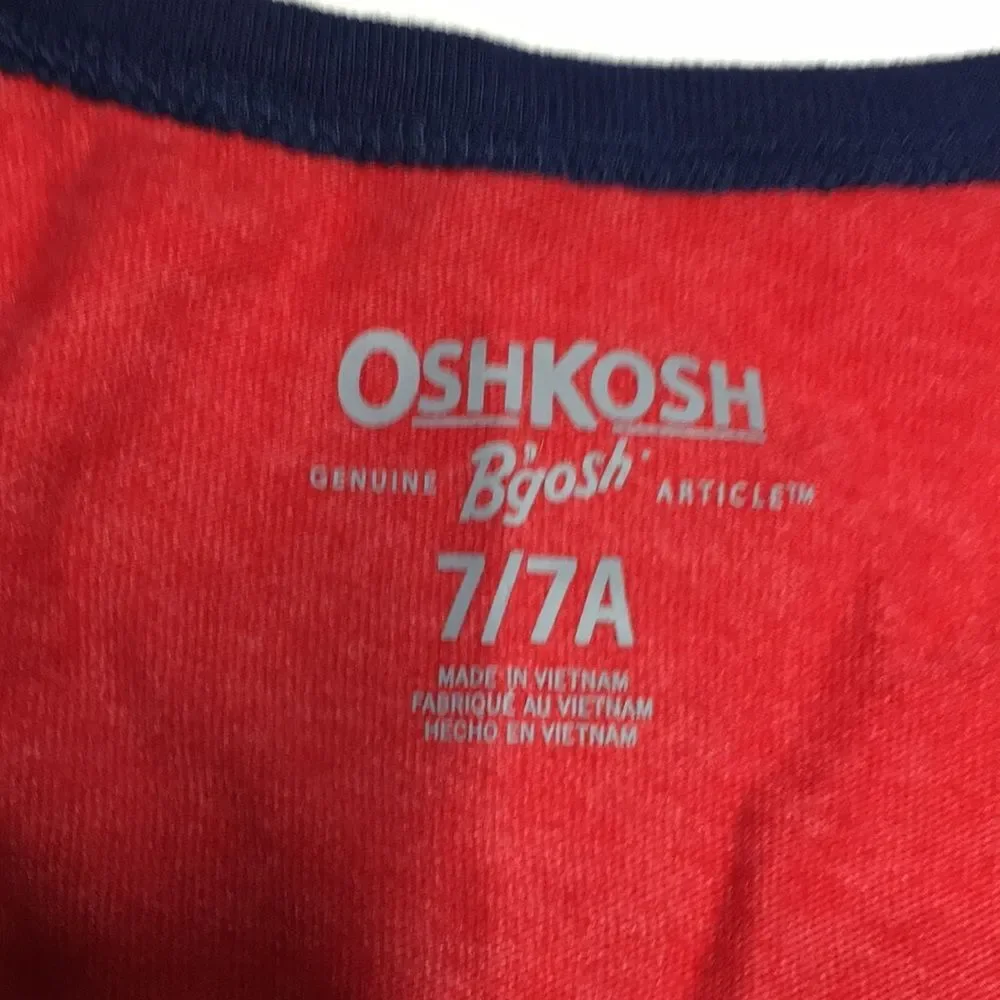 OshKosh B'gosh Kids Patriotic Tank Top - Red, Blue, White 4th of July size 7 NEW